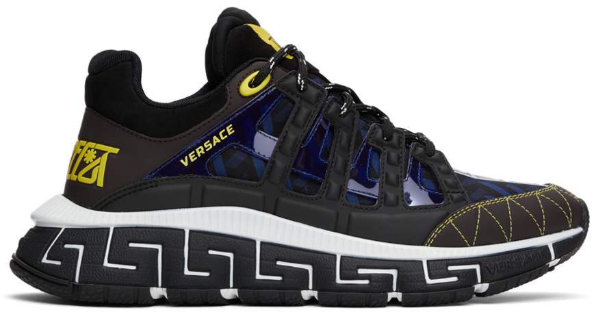 Versace Black & Navy Trigreca Sneakers
