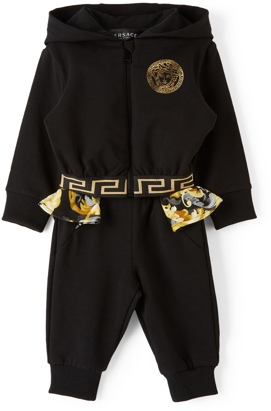 Interesseren ui Habubu Baby Black Baroccoflage Medusa Track Suit by Versace | SSENSE
