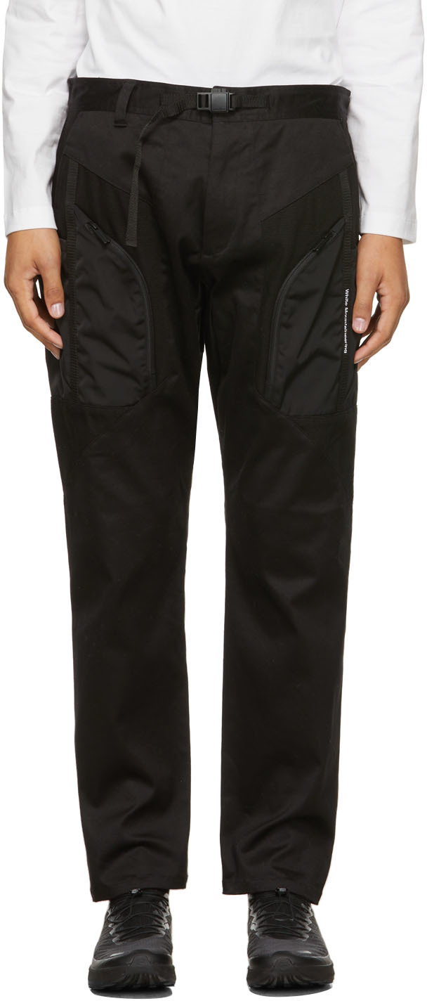 White Mountaineering®︎: Black Solotex Luggage Trousers | SSENSE