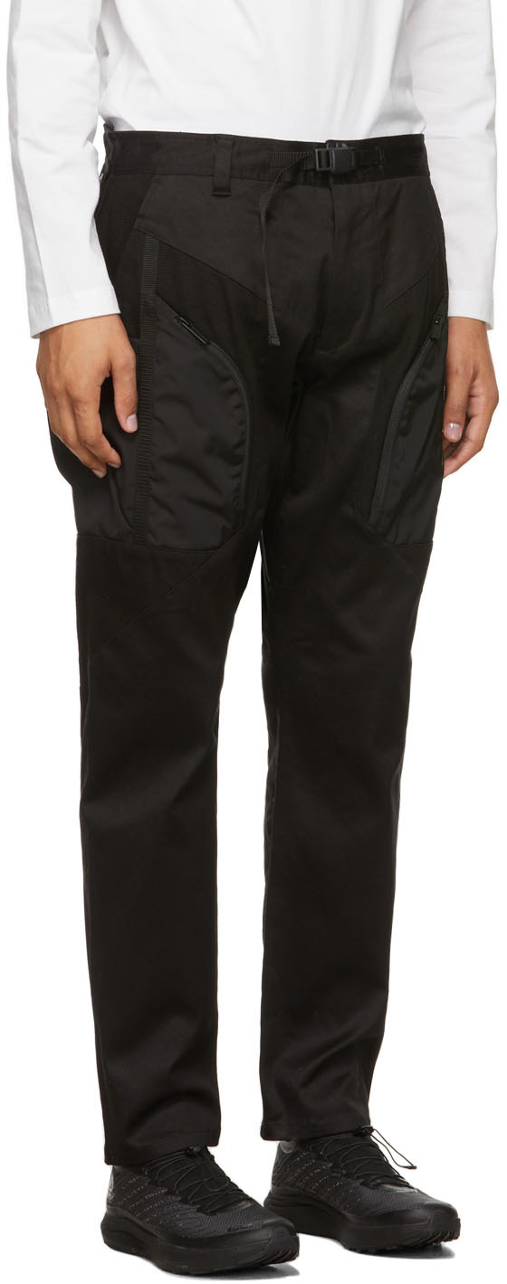 White Mountaineering Black Solotex Luggage Trousers | Smart Closet