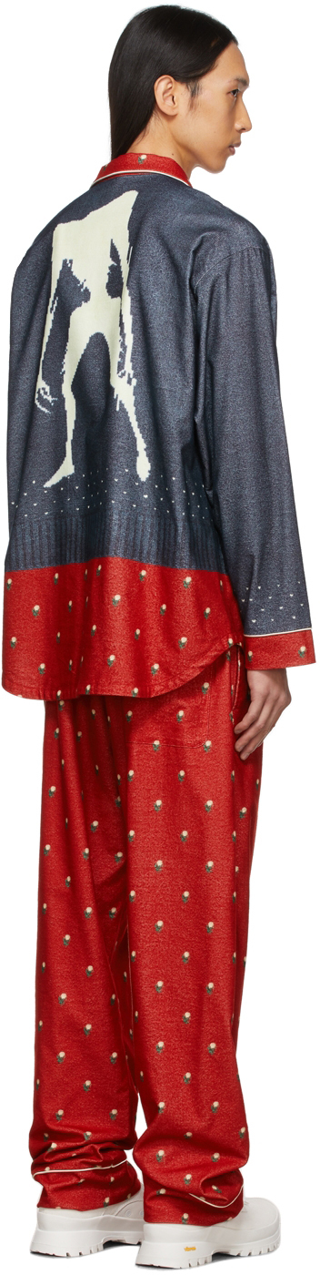 Undercover Red & Grey Evangelion Printed Pyjama Set