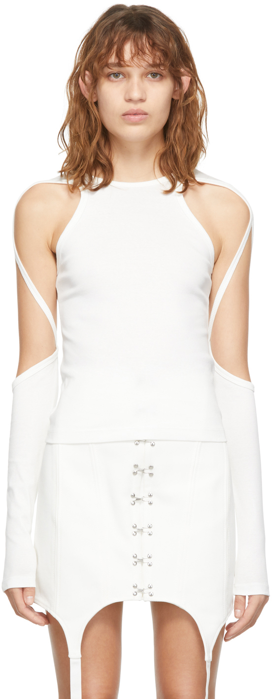 Dion Lee: Off-White Arm Loops T-Shirt | SSENSE