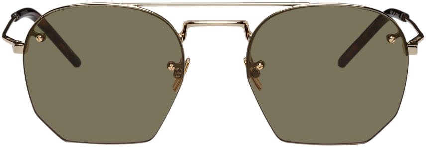 Saint Laurent Gold & Green SL 422 Sunglasses