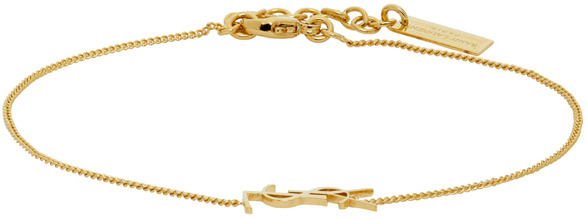 Saint Laurent Gold Logo Chain Bracelet