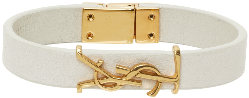 Saint Laurent Off-White & Gold Opyum Bracelet