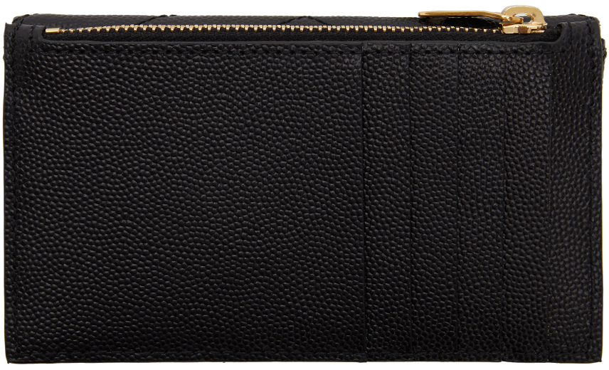 Saint Laurent Black Monogramme Fragments Zip Card Holder Saint Laurent