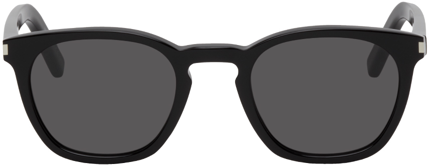 Saint Laurent: Black Classic SL 28 Round Sunglasses | SSENSE