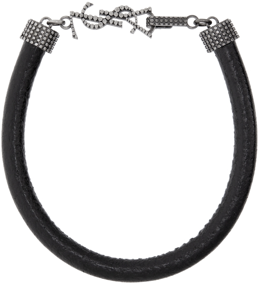 Saint Laurent Black Opyum Logo Bracelet | Smart Closet