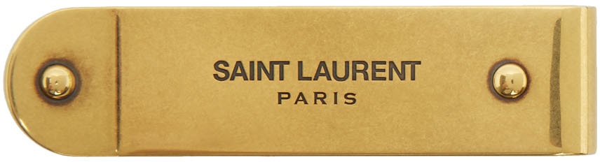 saint laurent gold money clip