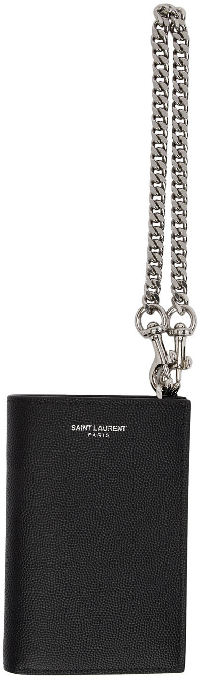 ysl wallet on a chain black