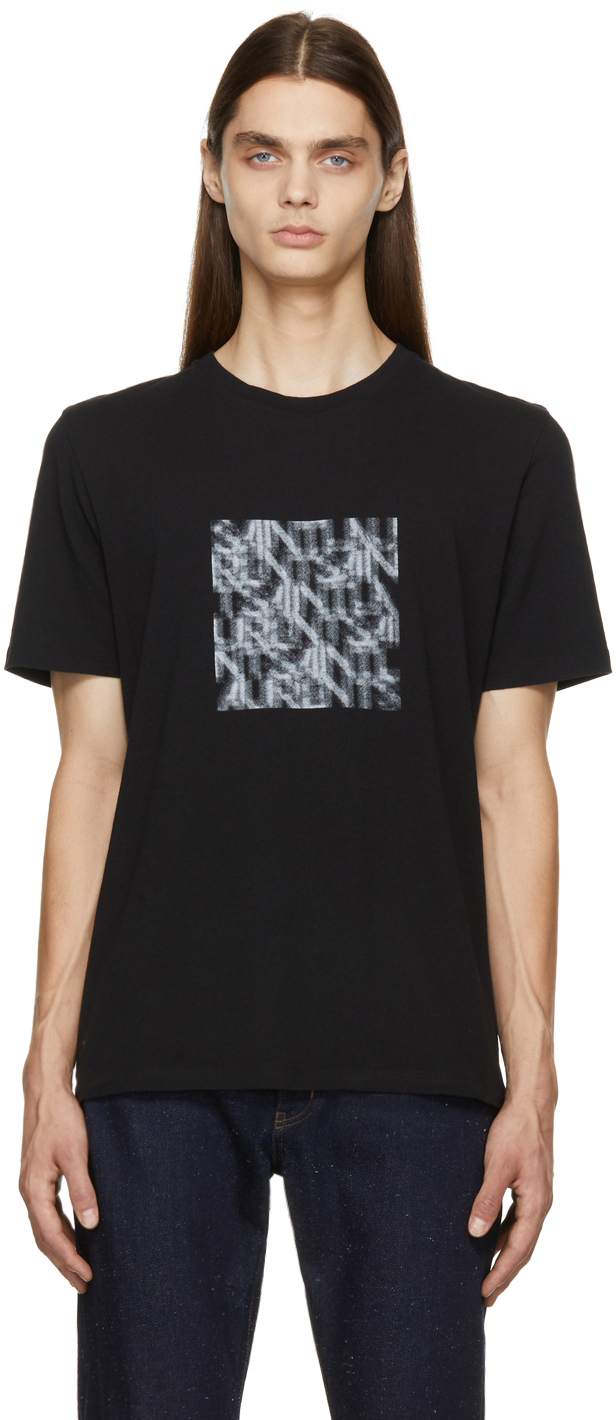 Saint Laurent Black Optical Illusion T-Shirt