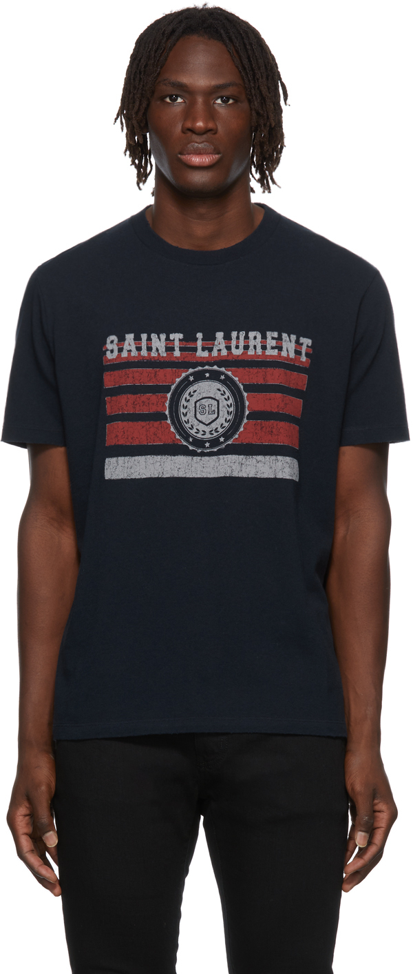 saint laurent distressed t shirt