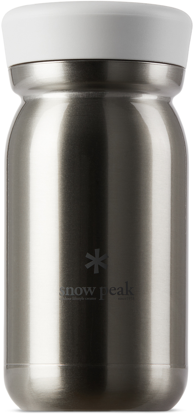 Snow Peak Silver Milk Vacuum Bottle 350 mL