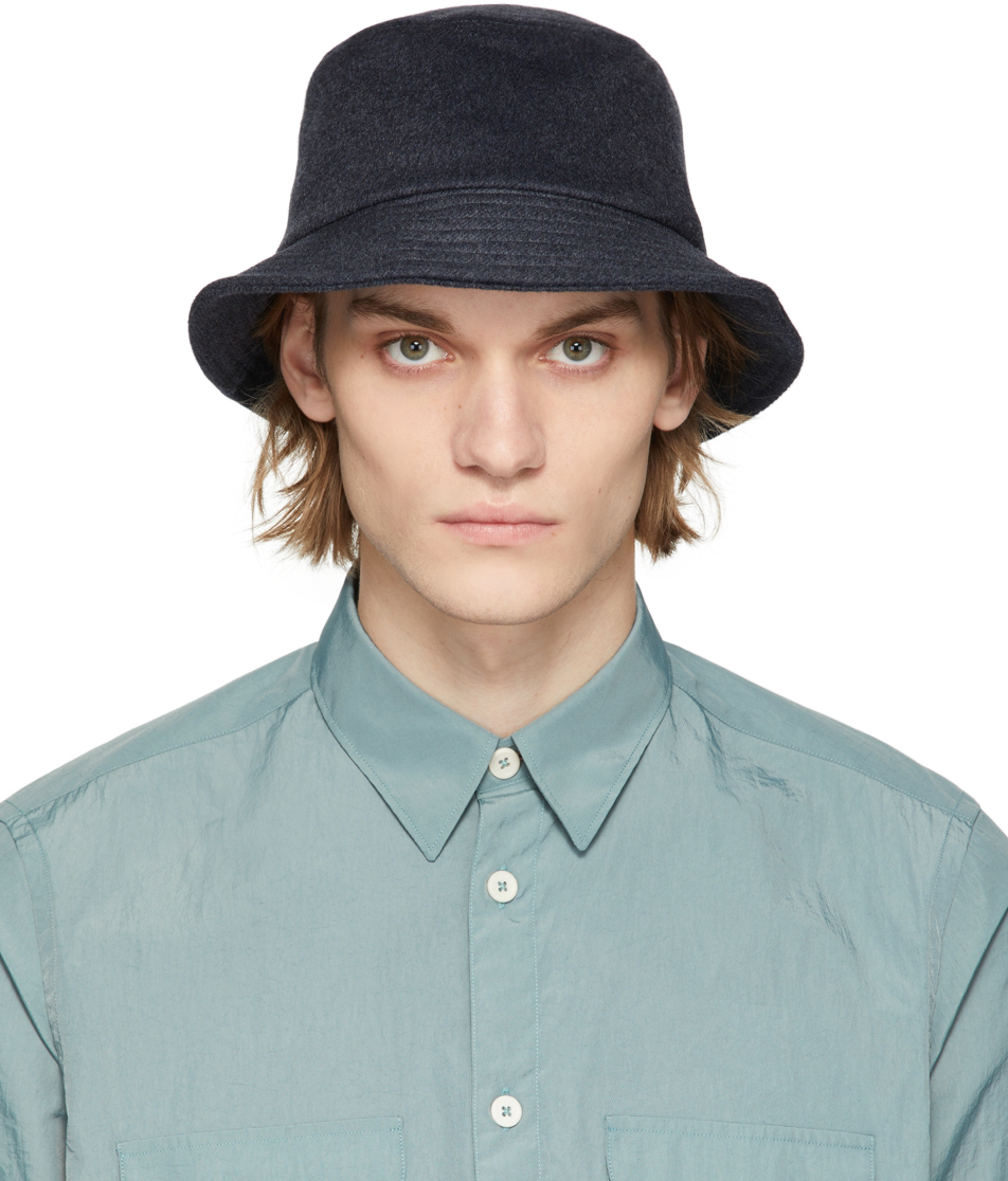 Blue Wool Bucket Hat