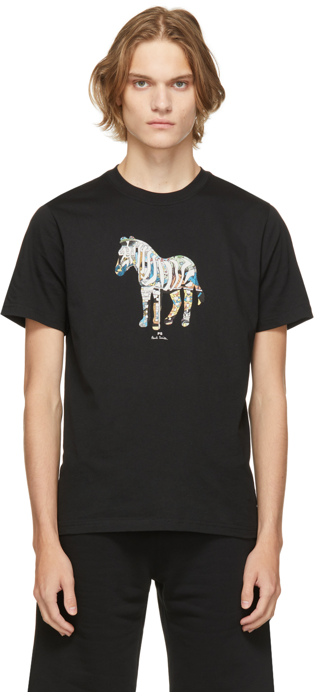 PS by Paul Smith Black Zebra Print T-Shirt | Smart Closet