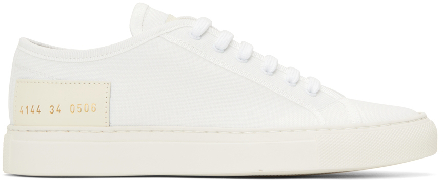 Common Projects White & Off-White Tournament Low Sneakers