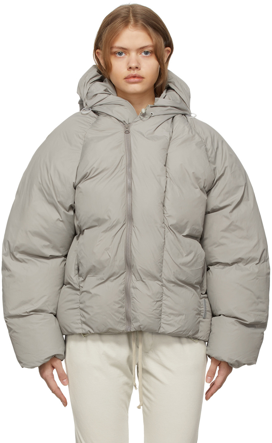 Hyein Seo: Grey Oversized Puffer Jacket | SSENSE Canada