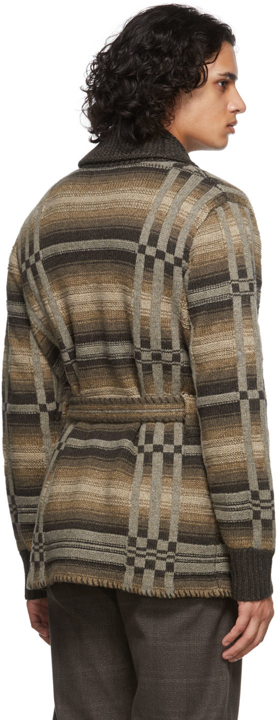 RRL Brown Wool Belted Cardigan | Smart Closet