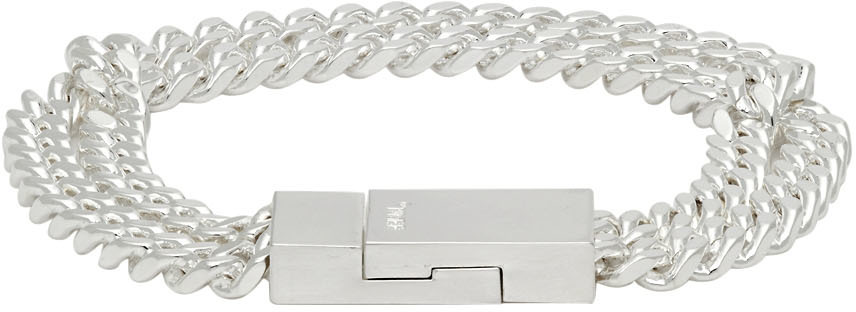 Numbering SSENSE Exclusive Silver #5925 Chain Link Bracelet