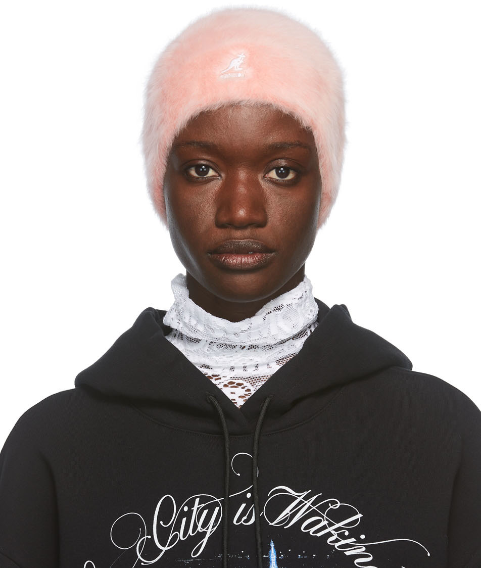 Pink Kangol Edition Fuzzy Beanie by 