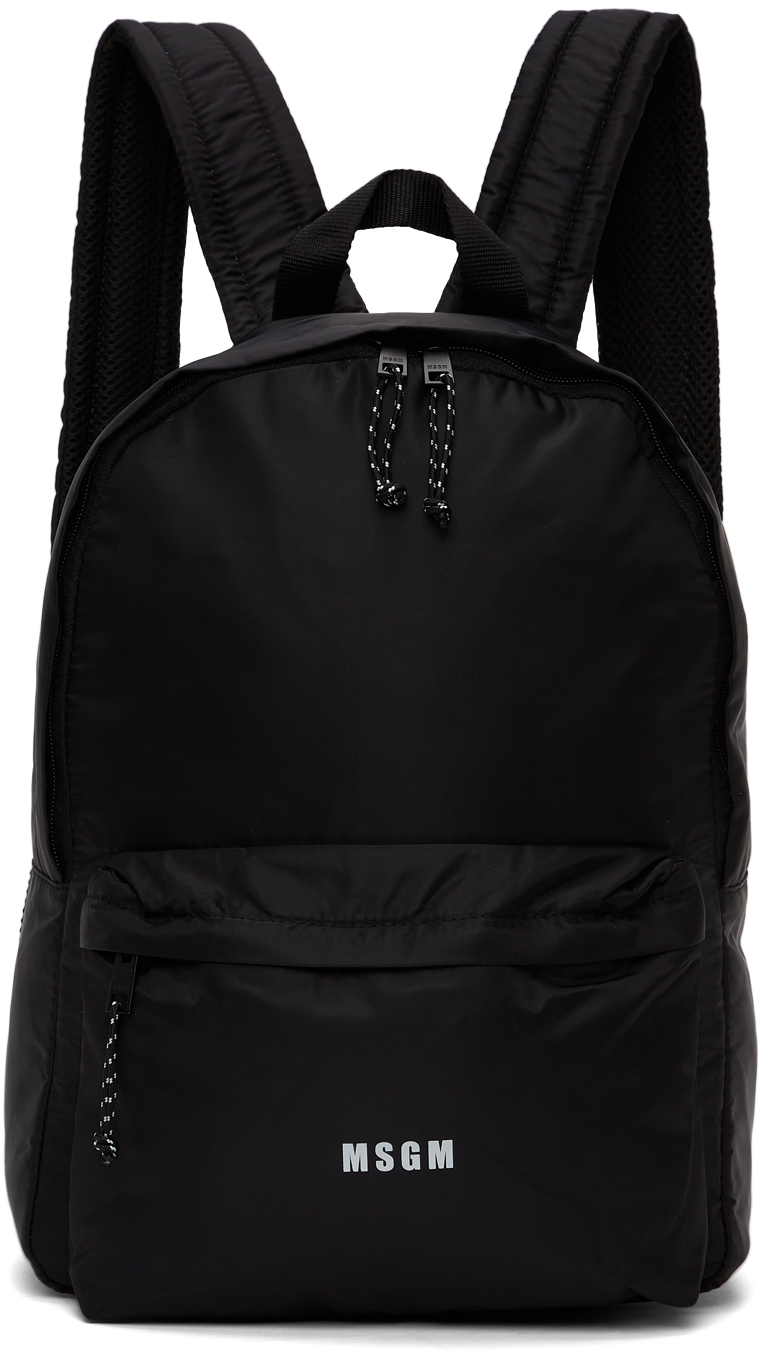 Black Canvas Logo Backpack