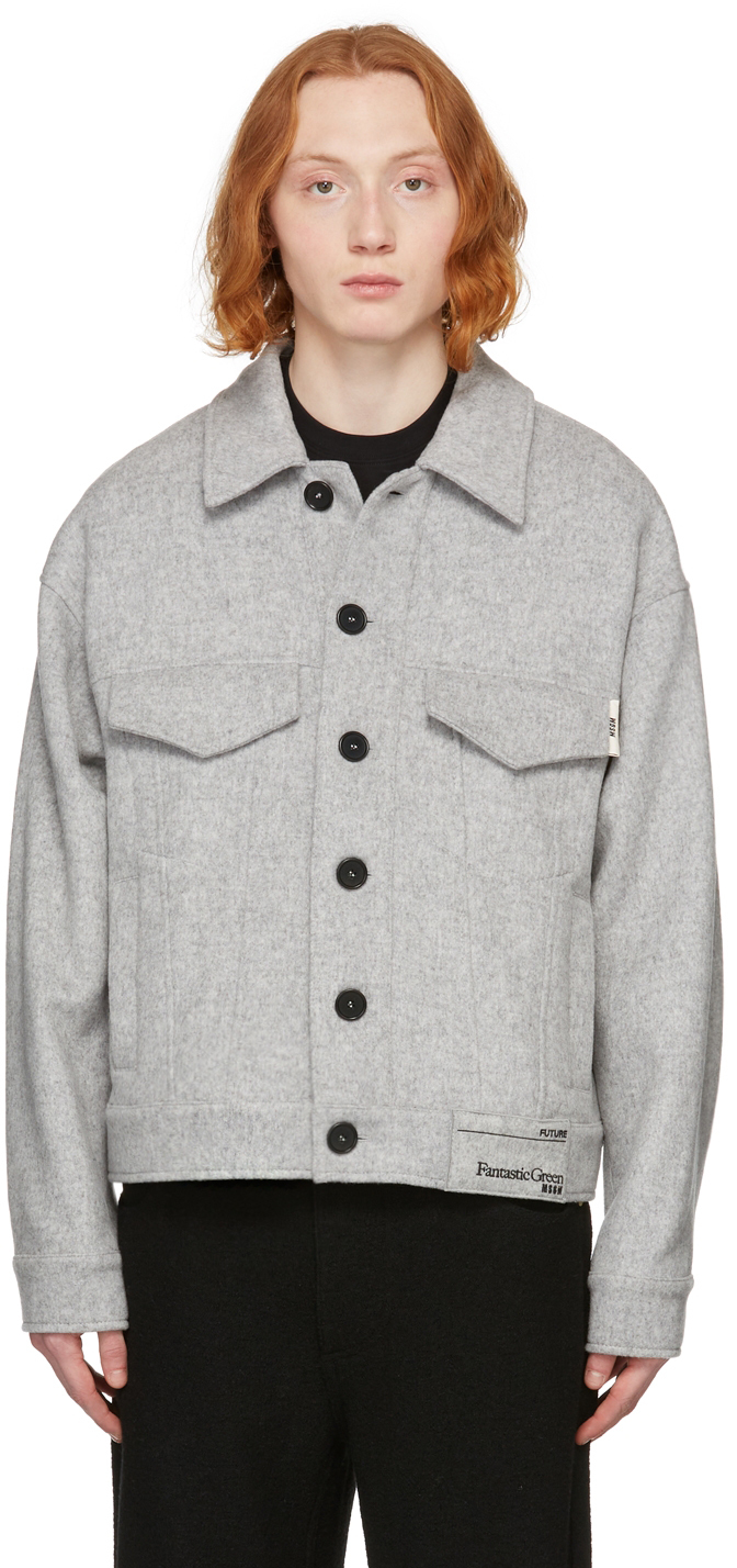 grey felt jacket