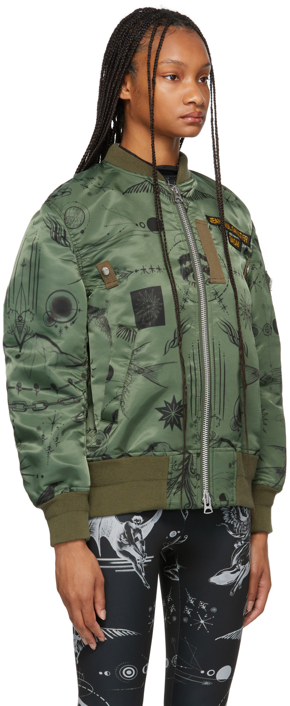 Sacai Khaki Jean Paul Gaultier Edition Dr. Woo Flight Jacket