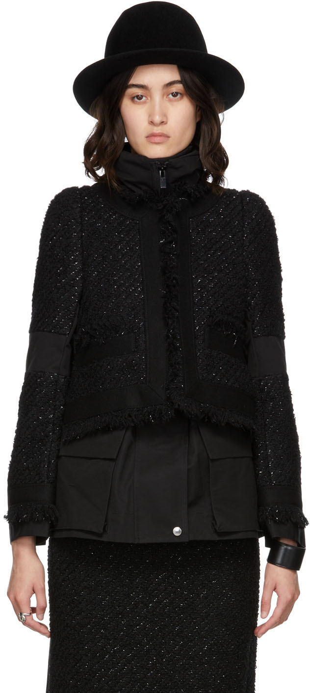 black tweed jacket