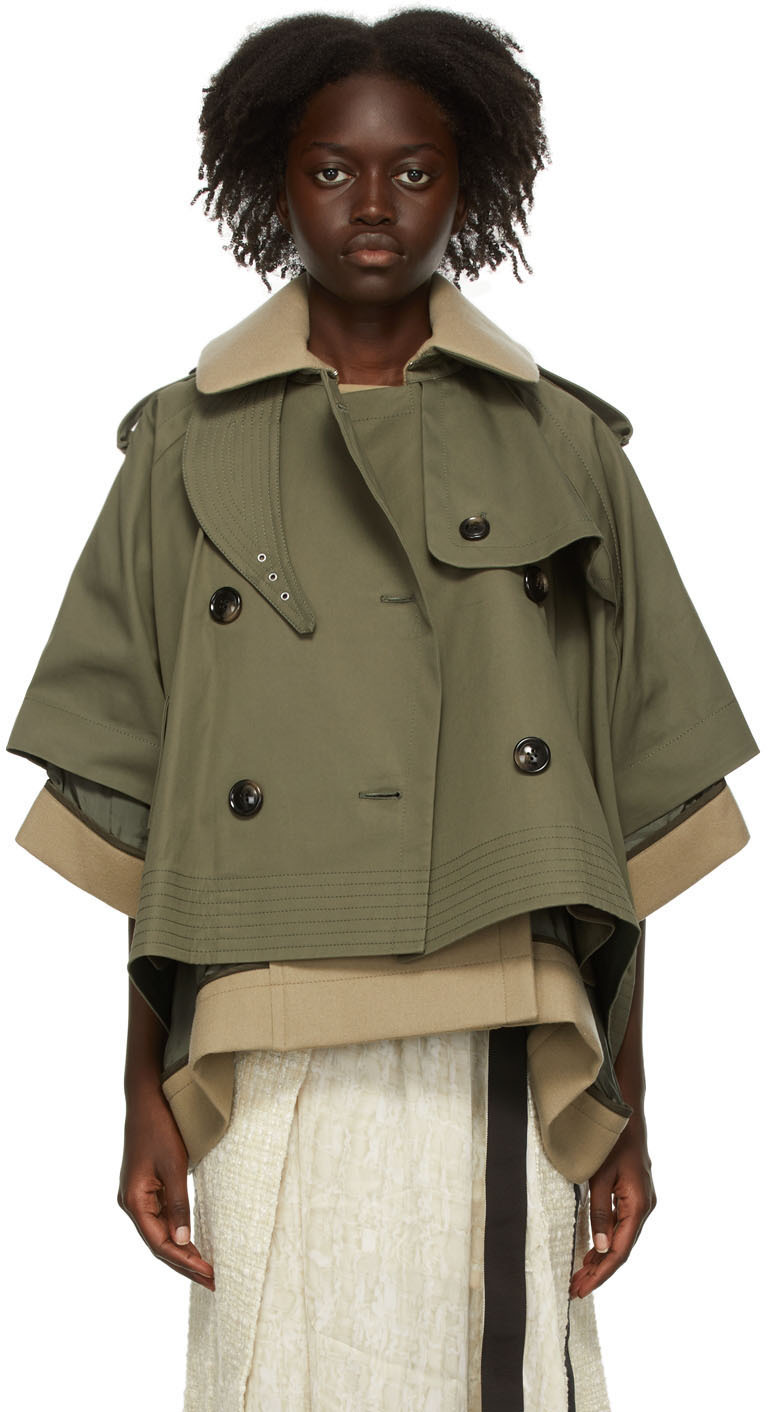 sacai men 18aw Melton Coat KHAKI サイズ2 | wise.edu.pk