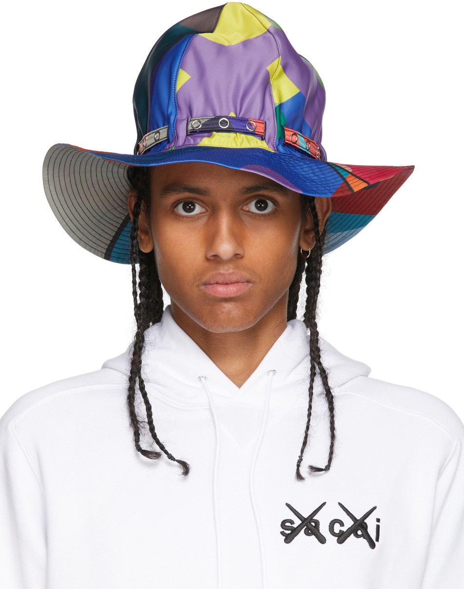 sacai Multicolor KAWS Edition Colorblocked Mountain Metro Hat