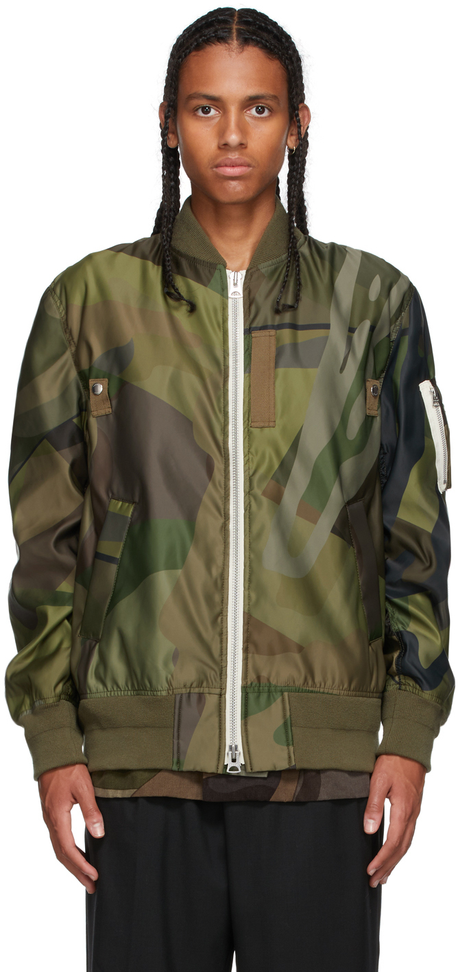 sacai sacai sacai KAWS Blouson Camo 2 | www.bonkulovic.com