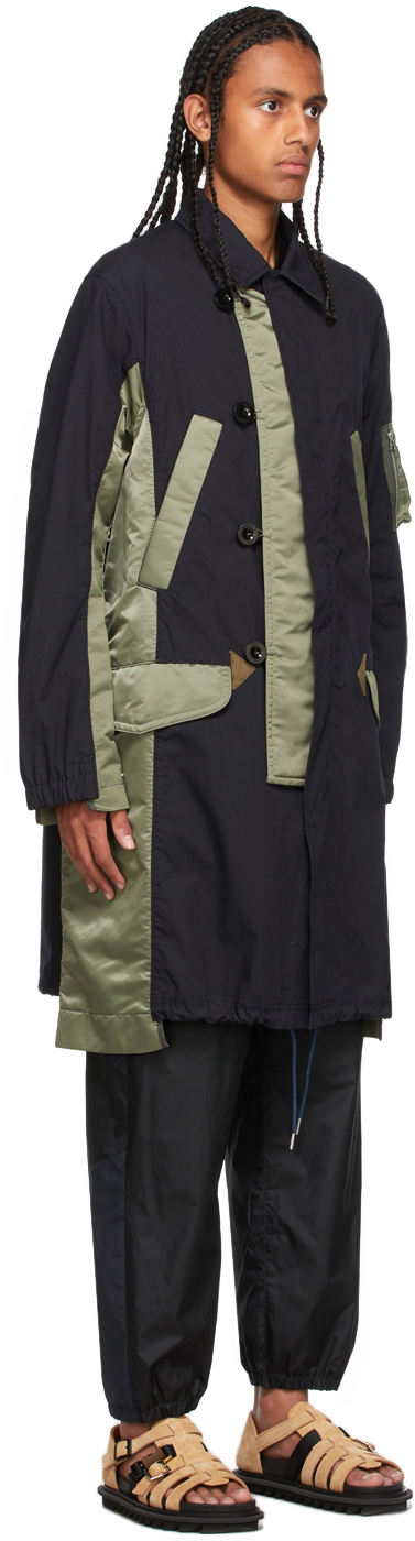 Sacai Navy & Khaki Military Coat | Smart Closet