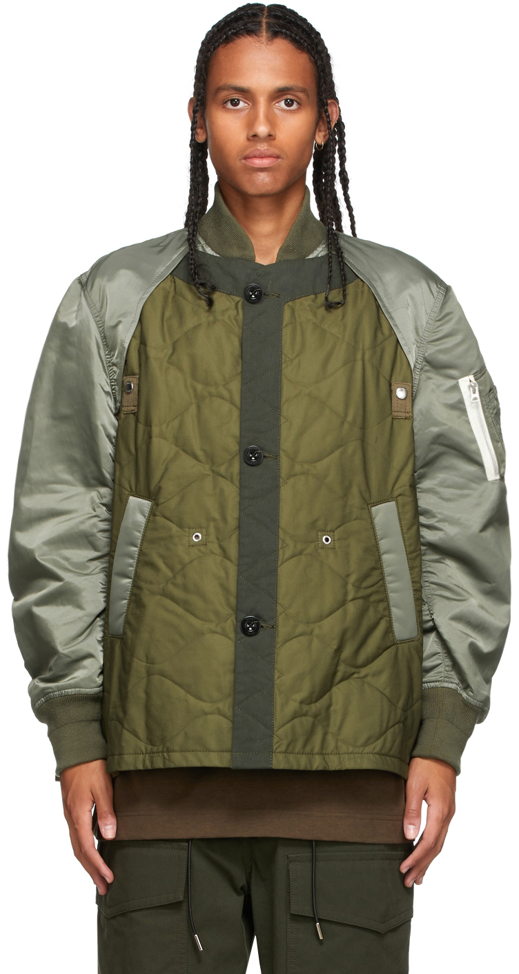 sacai nylon twill coat