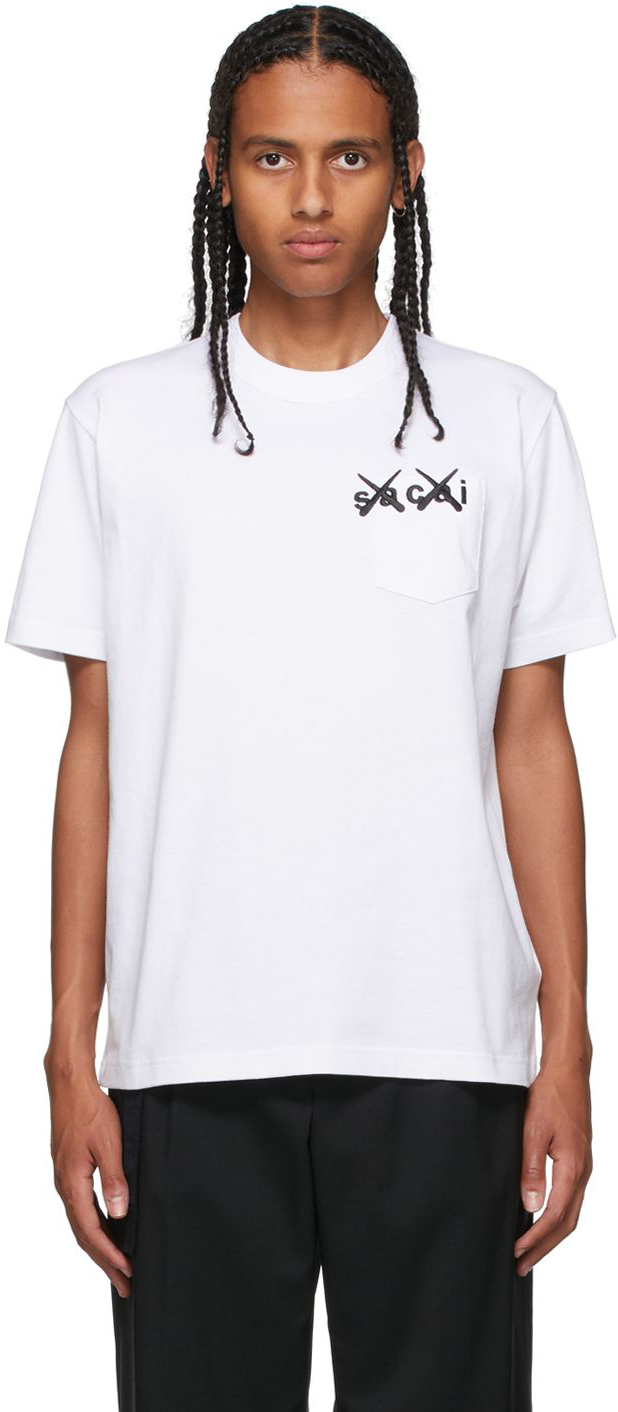 White KAWS Edition Embroidery T-Shirt