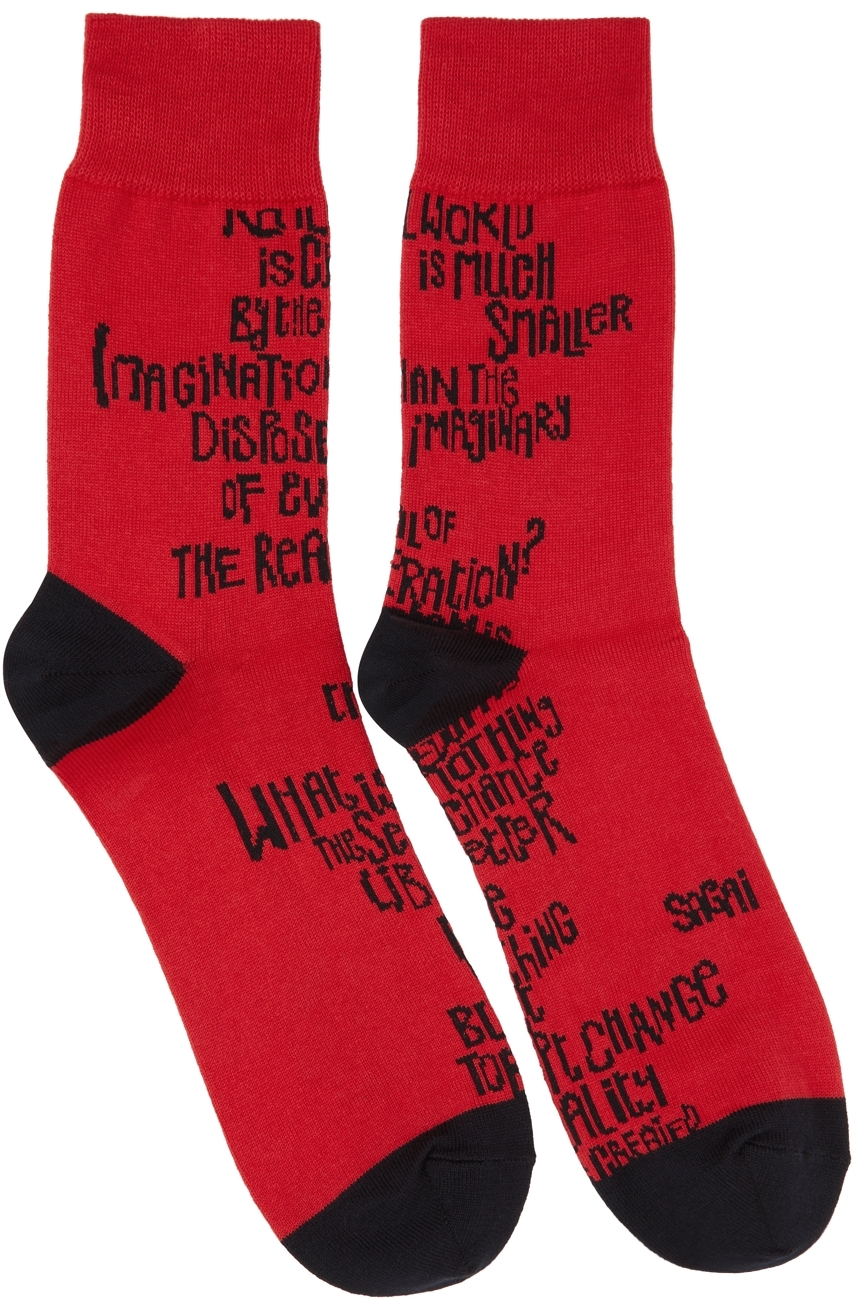 sacai Red Eric Haze Edition Massage Socks