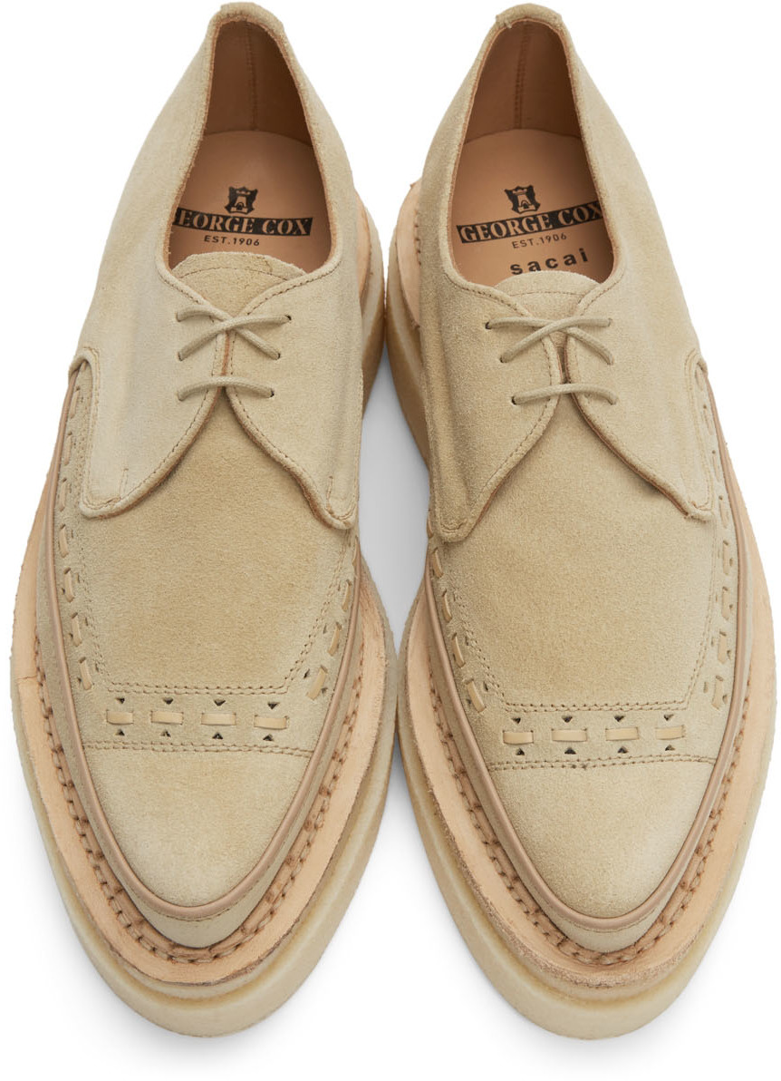 Sacai Beige George Cox Leather Lace-Ups | Smart Closet