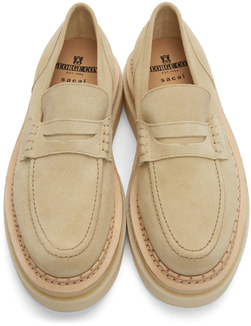 Sacai Beige George Cox Edition Leather Loafers | Smart Closet