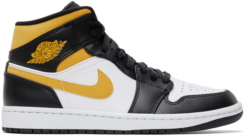jordan black and yellow 1