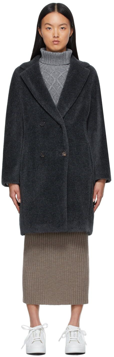 S Max Mara: Grey Rosato Coat | SSENSE UK