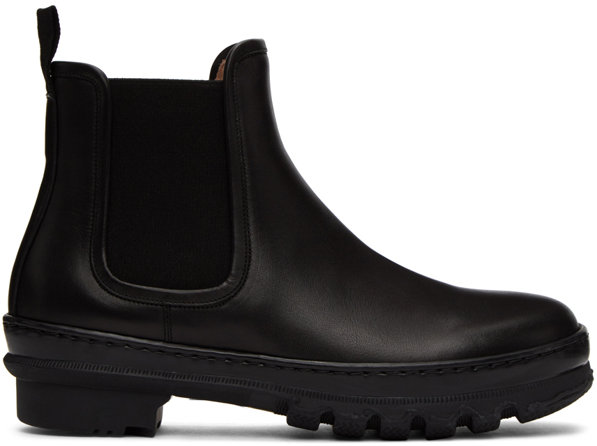 Black Garden Chelsea Boots by Legres on Sale