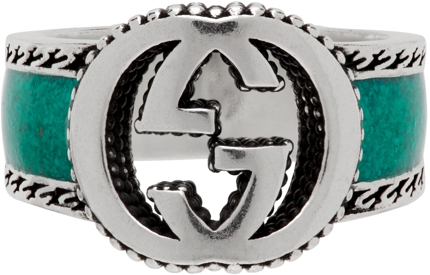 Gucci Interlocking G Ring In Silver | Smart Closet