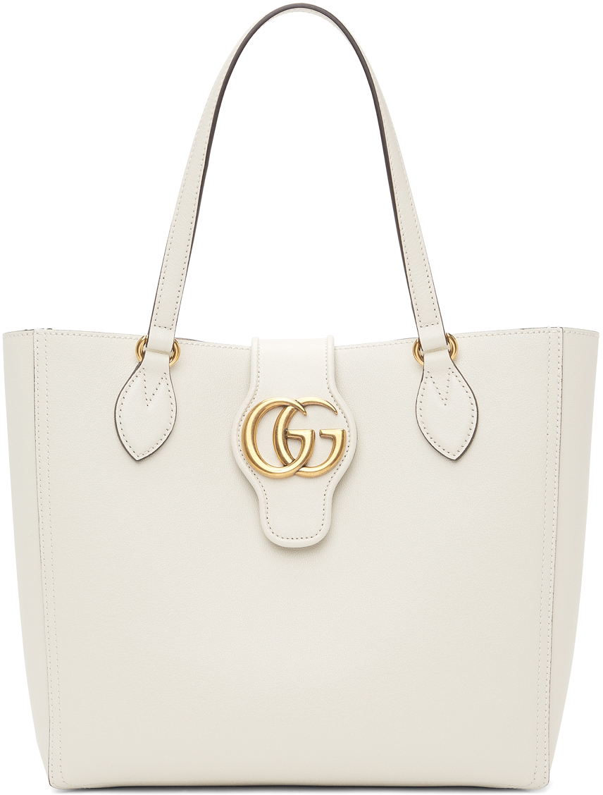 Gucci White Leather New Sakai Small Dahlia Tote, myGemma