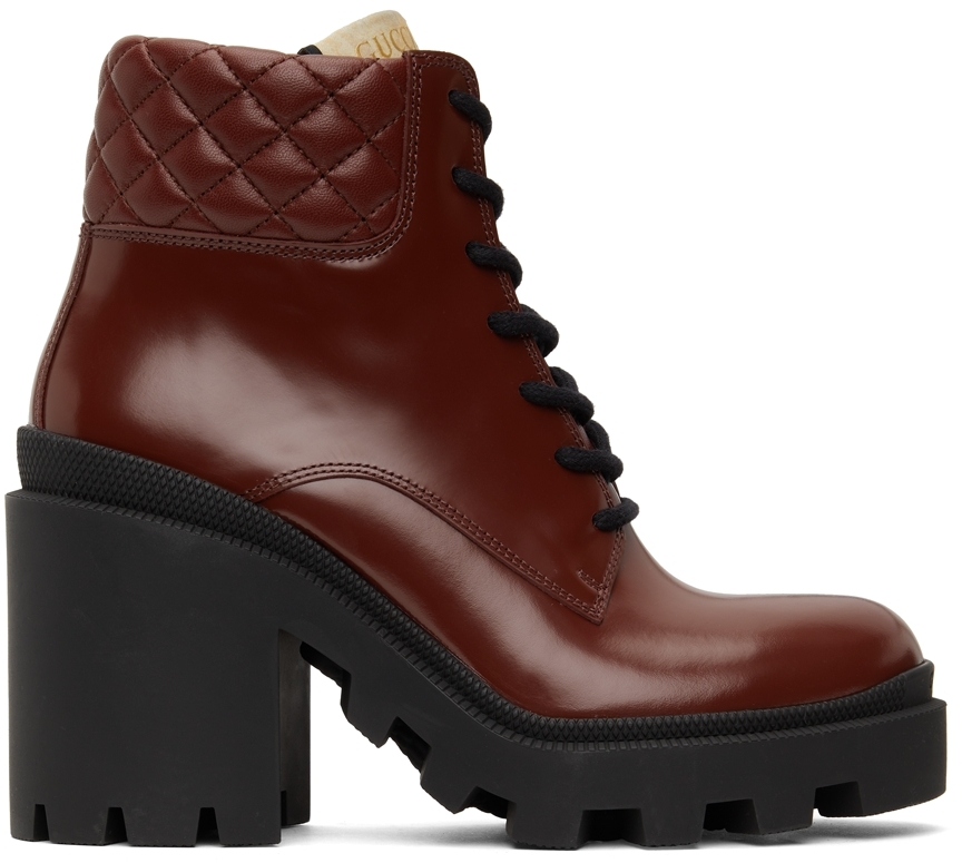 Gucci Red Trip Ankle Boots