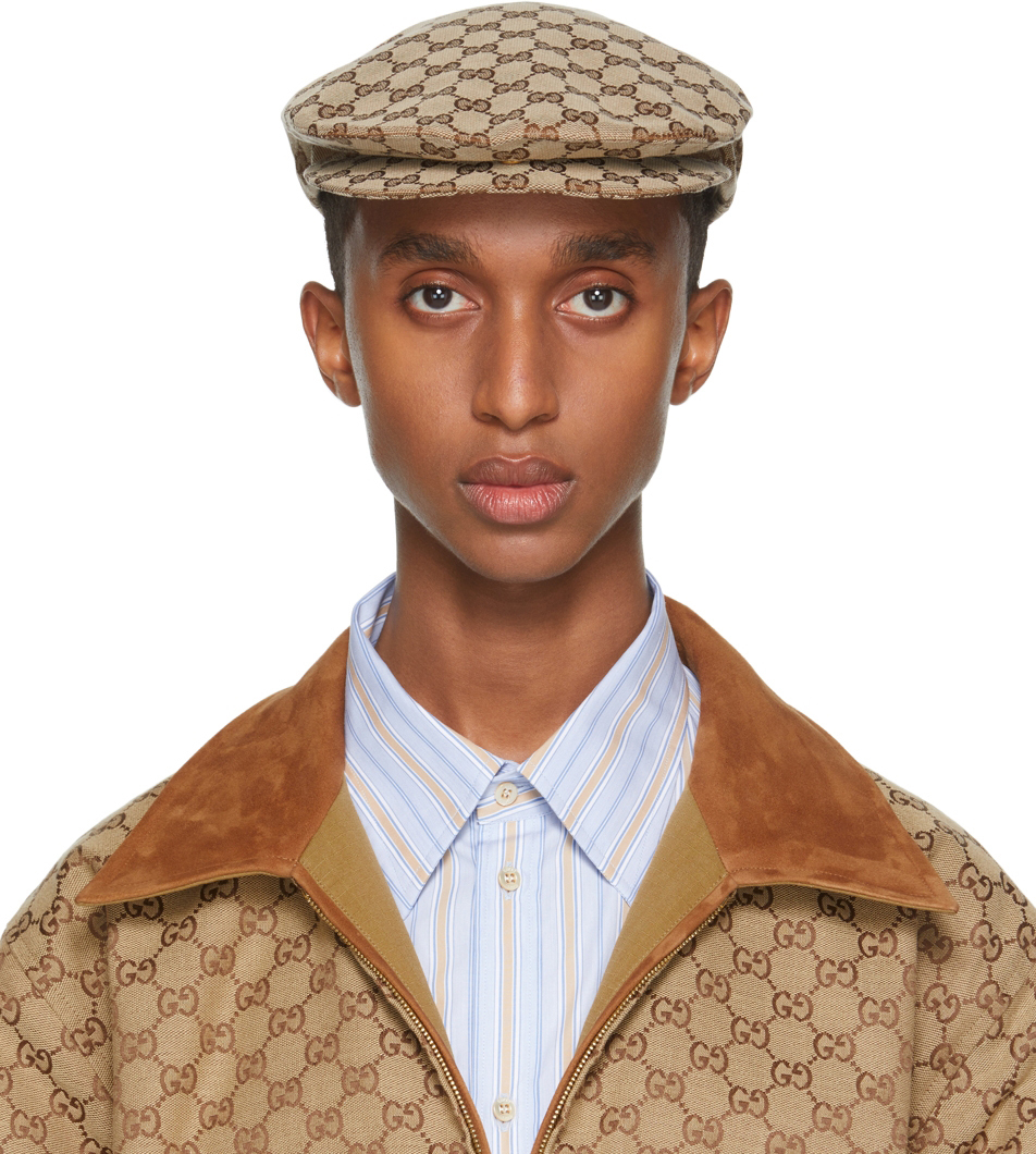 gucci cotton drill flat cap