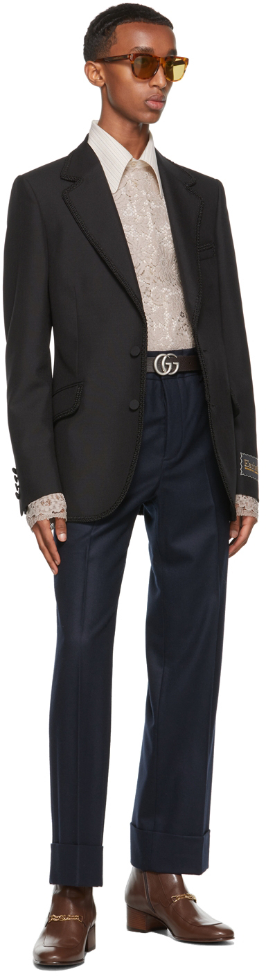 Gucci Ouverture コレクション ブラック テーラード ブレザー
