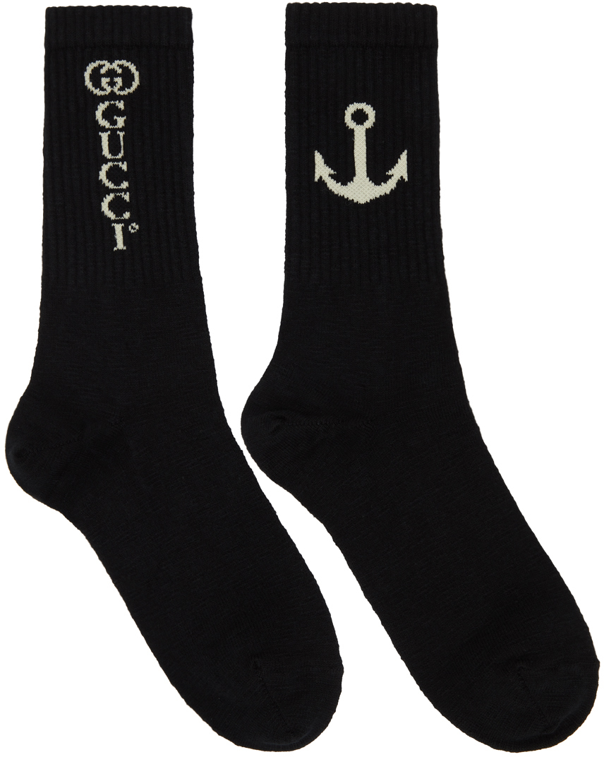 Gucci: Anchor Interlocking G Socks | SSENSE Canada