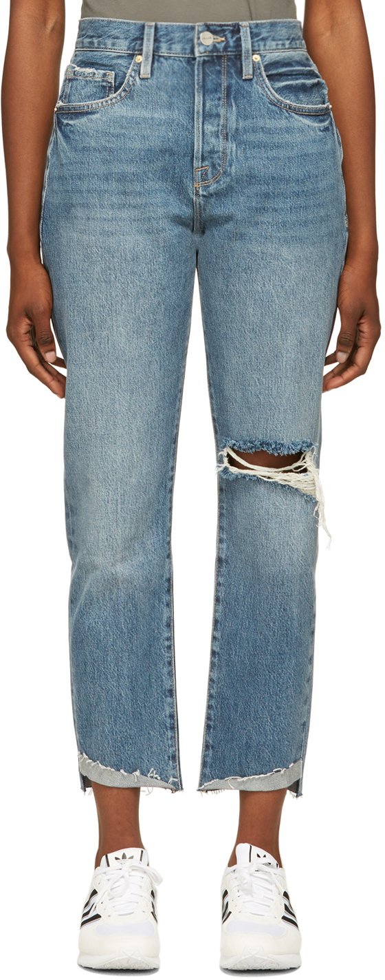 Frame Blue 'Le Original' Front Cuff Jeans
