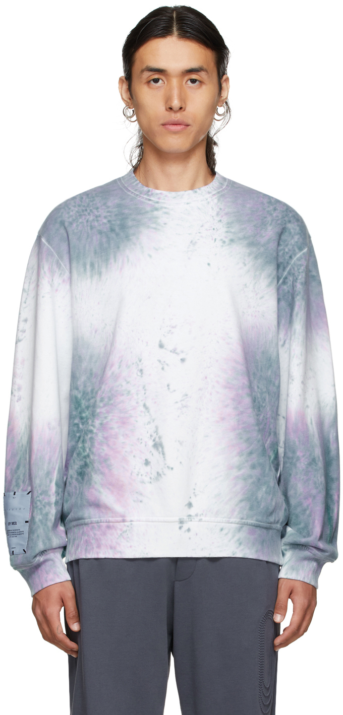 MCQ White & Purple Tie-Dye Relaxed Sweatshirt