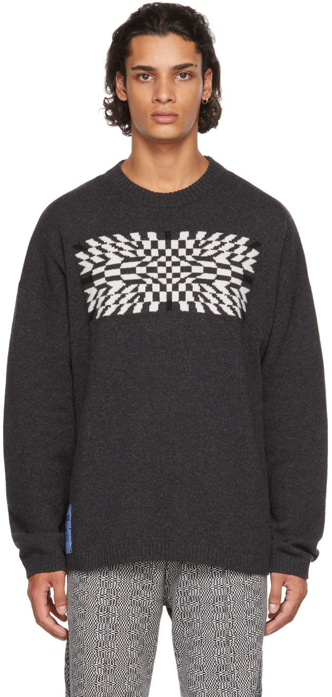 MCQ Grey Wool Logo Sweatshirt