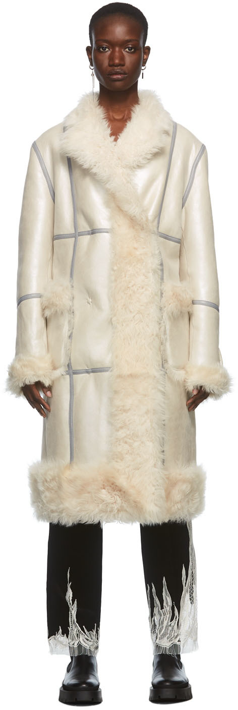 off white shearling coat